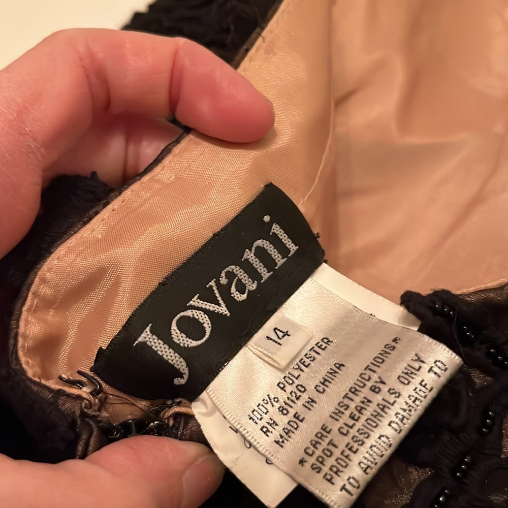 Jovani 4016 Castle Couture Black Prom Dresss - Picture 3 of 12